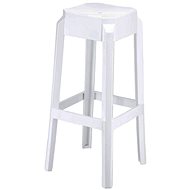 Logre bar stool, glossy white - Bar Stool
