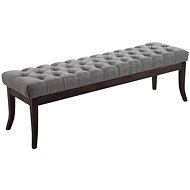 Pharaoh Bench with Wooden Base, 150cm, Dark Grey Base - Bench