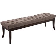 Pharaoh Bench with Wooden Base, 150cm, Dark Base Taupe - Bench