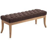 Pharaoh Bench with Wooden Base, 120cm, Light Brown Base - Bench