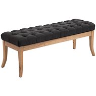 Faraoh Bench with Wooden Base, 120cm, Light Base Dark Grey - Bench