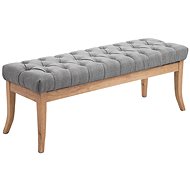 Farao Bench with Wooden Base, 120cm, Light Grey Base - Bench