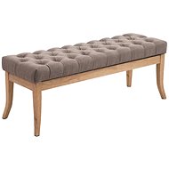 Farao Bench with Wooden Base, 120cm, Light Base Taupe - Bench