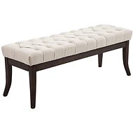 Farao Bench with Wooden Base, 120cm, Dark Cream Base - Bench
