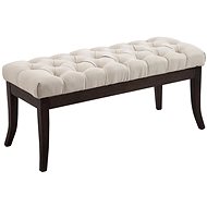 Farao Bench with Wooden Base, 100cm, Dark Cream Base - Bench