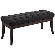 Farao Bench with Wooden Base, 100cm, Dark Base Dark Grey - Bench