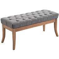 Farao Bench with Wooden Base, 100cm, Light Grey Base - Bench