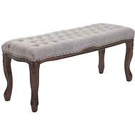 Bench with wooden base Graven, 116 cm, dark base gray - Bench