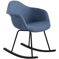 Rocking chair Gladje textile, blue - Armchair