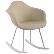 Gladje Leather Rocking Chair, Cream - Armchair