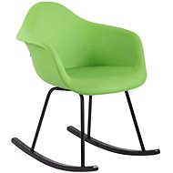 Gladje Leather Rocking Chair, Green - Armchair