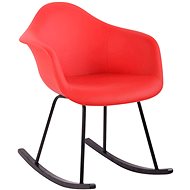 Gladje Leather Rocking Chair, Red - Armchair