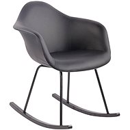 Gladje Leather Rocking Chair, Black - Armchair