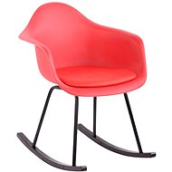 Gladje Plastic Rocking Chair, Red - Armchair