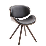 Dining chair Morgen leather, coffee black - Dining Chair