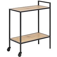 Seashell Serving Table, 75cm, Oak - Food Serving Trolley
