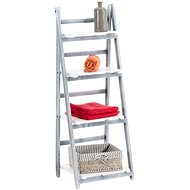 Fredrik Ladder Shelf, 113cm, White/Grey - Shelving Unit