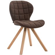 Dining upholstered chair Tryk textile, natural legs brown - Dining Chair