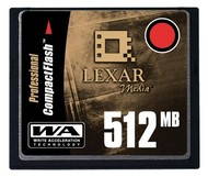 LEXAR Compact Flash 512MB 80x Write Acceleration - Memory Card