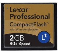 Paměťová karta LEXAR Compact Flash 2 GB 80x Professional LockTight Write Acceleration - Memory Card
