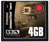 LEXAR Compact Flash 4GB 80x Write Acceleration - Memory Card