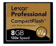 Profesionální paměťová karta LEXAR Compact Flash 8GB 133x Professional Write Acceleration - Memory Card