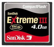 SanDisk Compact Flash 4GB Extreme III - Memory Card