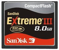 Sandisk Compact Flash 8GB Extreme III - Memory Card