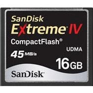SanDisk Compact Flash 16GB Extreme IV  - Memory Card