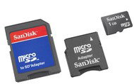 SanDisk Micro Secure Digital (Micro SD) 1GB, včetně SD a Mini SD adaptéru - Speicherkarte