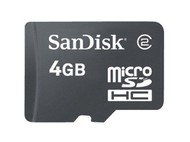 Paměťová karta SanDisk Micro Secure Digital (Micro SD) 4GB SDHC s SD adaptérem - Speicherkarte