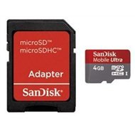 SanDisk Micro SDHC 4GB Ultra Class 6 + SD adapter - Memory Card