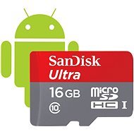 SanDisk MicroSDHC 16 GB Ultra Klasse 10 + SD-Adapter - Speicherkarte