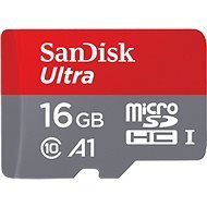 SanDisk Micro SDHC 16GB Ultra Android Class 10 UHS-I + SD adaptér - Memory Card