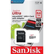 SanDisk MicroSDXC 64 GB Ultra Class 10 UHS-I + SD Adapter - Speicherkarte