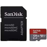SanDisk MicroSDXC 128 GB-os Ultra A1 UHS-I U1 + SD adapter - Memóriakártya