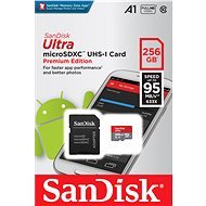 SanDisk Micro SDXC 256GB Ultra A1 Android Class 10 UHS-I + SD adaptér - Memóriakártya