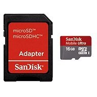 SanDisk Micro SDHC 16GB Ultra Class 6 + SD adapter - Memory Card