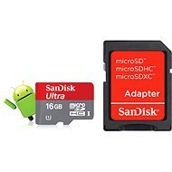 SanDisk Micro SDHC Ultra 16 GB Class 10 + SD Adapter  - Memory Card