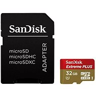 Micro SanDisk Extreme SDHC 32GB Plus Class 10 UHS-I + SD Adapter - Memory Card