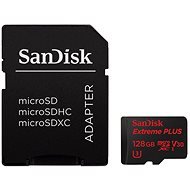 SanDisk MicroSDXC 128GB Extreme Plus Class 10 UHS-I (V30) + SD Adapter - Memory Card
