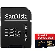 SanDisk MicroSDHC 32 GB Extrem PRO UHS I (U3) + SD Adapter - Speicherkarte