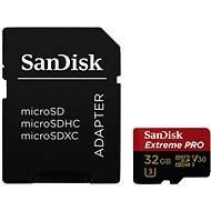 SanDisk MicroSDHC 32GB Extreme PRO UHS I (U3) + SD adaptér - Pamäťová karta