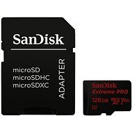 SanDisk Extreme PRO 128 gigabytes microSDXC UHS-I (U3) + SD adapter - Memory Card