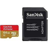  SanDisk Extreme 64 GB Micro SDXC Class 10 + SD Adapter  - Memory Card