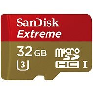 SanDisk Micro SDHC 32GB Extreme UHS-I (U3) + SD adaptér - Pamäťová karta