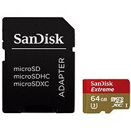  SanDisk Micro SDXC 64 GB Extreme Class 10 UHS-I + SD Adapter  - Memory Card
