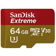 SanDisk Extreme 64 gigabytes microSDXC UHS-I (V30) + SD adapter - Memory Card