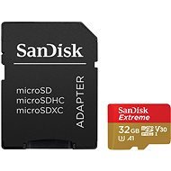SanDisk MicroSDHC 32GB Extreme A1 UHS-I (V30) + SD Adapter - Memory Card