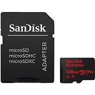 SanDisk MicroSDHC 128 Gigabyte Extreme A1 UHS-I (V30) + SD Adapter - Speicherkarte